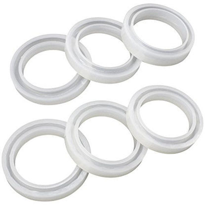 Picture of FUNSHOWCASE Assorted Size Faceted Geometric Bangle Bracelet Jewelry Silicone Mold, for Polymer Clay, Crafting, Resin Epoxy Wide and Slim, 6-Piece in Set