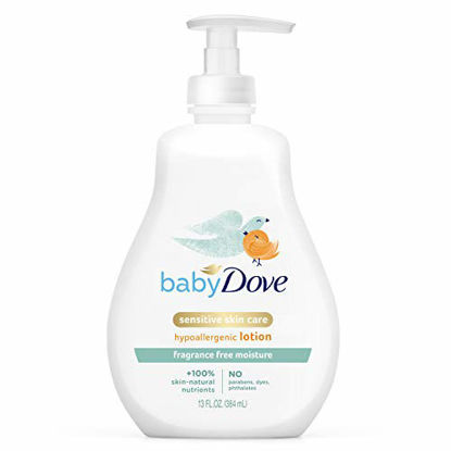 Picture of Baby Dove Face and Body Lotion for Sensitive Skin Sensitive Moisture Fragrance-Free Baby Lotion 13 oz