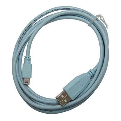 Picture of EDIMS 6FT USB to Mini USB Network Routers Cable CAB-Console-USB USB Console Cable for Cisco Routers and Switches