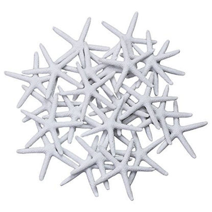 Picture of LJY 25 Pieces 3.15 Inches White Resin Pencil Finger Starfish for Wedding Home Decor and Craft Project