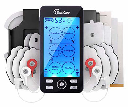 Picture of Tens Unit Plus 24 Rechargeable Electronic Pulse Massager Machine Multi Mode Device with All Accessories [New Model]