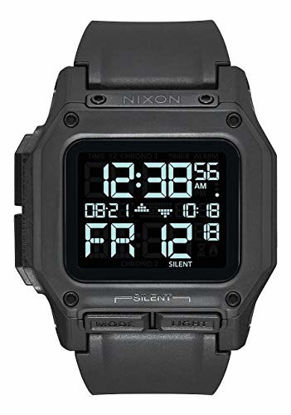 Picture of NIXON Regulus A1180 - All Black - 100m Water Resistant Men's Digital Sport Watch (46mm Watch Face, 29mm-24mm Pu/Rubber/Silicone Band)