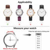 Picture of 12 Colors for Quick Release Leather Watch Band, Fullmosa Axus Genuine Leather Watch Strap, Black+silver buckle, 20MM