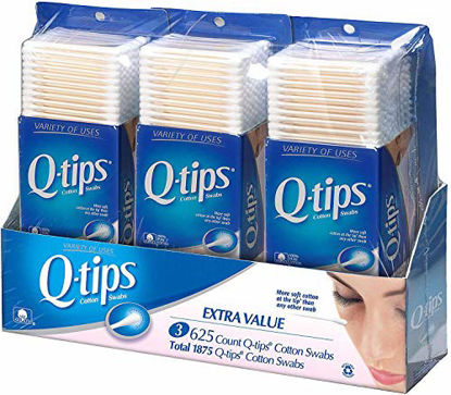 Picture of Q-Tips Cotton Swabs, Club Pack 625 ct, Pack of 3