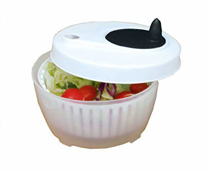 Picture of ExcelSteel Functional, Fruits, Vegetables Mini Salad Spinner, 1.4 Qt, White
