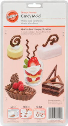 Picture of Wilton Candy Mold - Dessert Accents, 10 Cavities/5-Designs