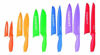 Picture of Cuisinart C55-01-12PCKS Advantage Color Collection 12-Piece Knife Set, Multicolor