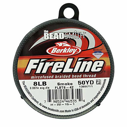 Picture of Beadsmith Fireline - Braided Bead Thread - Smoke - 50 Yards (8lb Test)