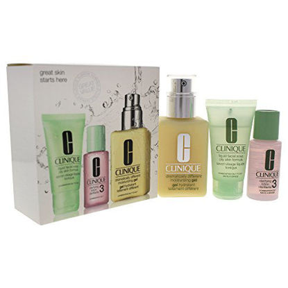 Picture of Clinique 3 Piece 3 Step Skin Care Introduction Kit for Unisex, Combination Oily Skin Type