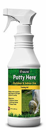 Picture of NaturVet - Potty Here Training Aid Spray - Attractive Scent Helps Train Puppies & Dogs Where to Potty - Formulated for Indoor & Outdoor Use - 32 oz