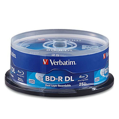 Picture of Verbatim BD-R 50GB 6X Blu-ray Recordable Media Disc - 25 Pack Spindle - 98356
