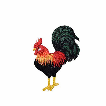 Picture of Rooster Iron on Embroidered Patch