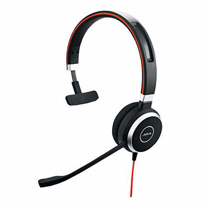 Picture of Jabra Evolve 40 MS Professional Wired Headset, Mono - Telephone Headset for Greater Productivity, Superior Sound for Calls and Music, 3.5mm Jack/USB Connection, All-Day Comfort Design, MS Optimized
