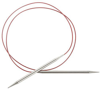 Picture of CHIAOGOO 7040-1.5 40-Inch Red Lace Stainless Steel Circular Knitting Needles, 1.5/2.5mm