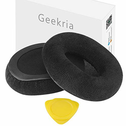Picture of Geekria Earpad for Sennheiser Momentum On Ear Headphone/Velvet Ear Pad/Ear Cushion/Ear Cups/Ear Cover/Earpads Repair Parts (Black)