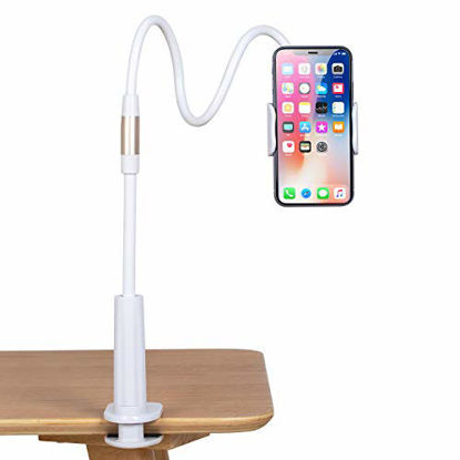 Picture of Cell Phone Holder, BENKS Universal Flexible Long Arms Mobile Phone Holder Desktop Bed Lazy Bracket Mobile Stand Support All Mobiles, for Bedroom, Kitchen, Office, Bathroom (Supreme in 900mm Length)