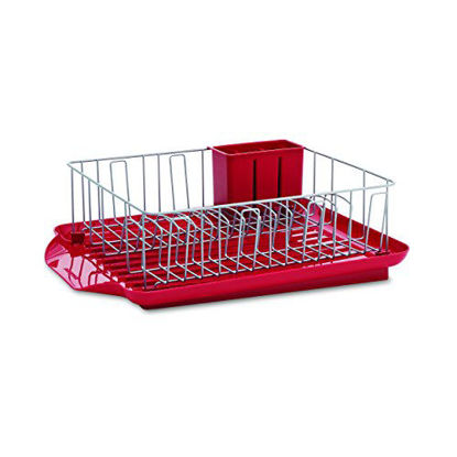 Picture of Farberware Professional 3-Piece Dish Rack , Red, 20-Inch-by-15-Inch - 5148436