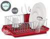 Picture of Farberware Professional 3-Piece Dish Rack , Red, 20-Inch-by-15-Inch - 5148436