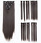 Picture of SWACC Women 22 Inches Straight Full Head 7 Separate Pieces Heat Resistance Synthetic Hair Clip in Hair Extensions (Dark Brown-4#)