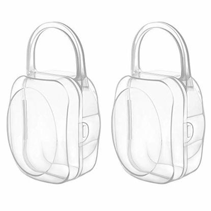 Picture of LANEYLI Pacifier Box Pacifier Shield Case Pacifier Clip Holder - Pack of 2