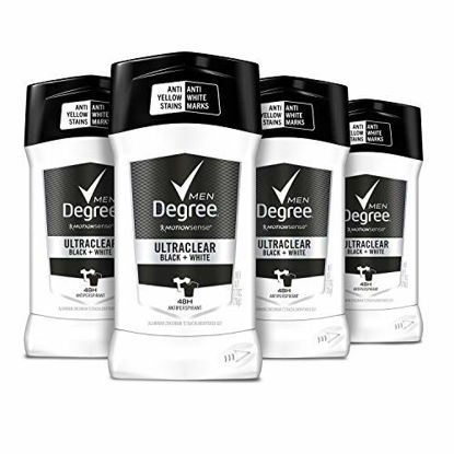 Picture of Degree Men UltraClear Antiperspirant Protects from Deodorant Stains Black + White Mens Deodorant 2.7 oz, 4 Count