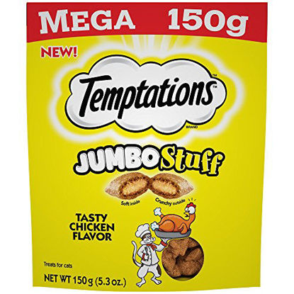 Picture of Temptations MEGA Jumbo Stuff Tasty Chicken Flavor Treats for Cats (1-Bag) (5.3 OZ)