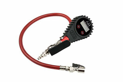Picture of ARB ARB601 Digital Tire Pressure Gauge with Braided Hose and Chuck, Inflator and Deflator 25-75 PSI Readings