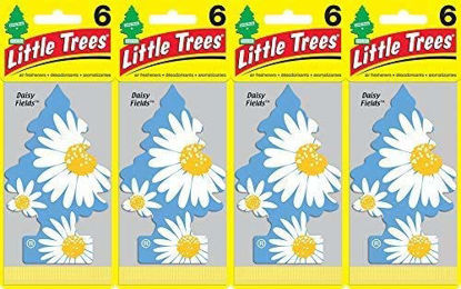 Picture of Little Trees - U6P-67347-AMA LITTLE TREES Car Air Freshener - Hanging Tree Provides Long Lasting Scent for Auto or Home - Daisy Fields, 24 count, (4) 6-packs