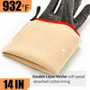 Picture of RAPICCA BBQ Oven Gloves 14 Inches,932,Heat Resistant-Smoker, Grill, Cooking Barbecue Gloves, for Handling Heat Food Right on Your Fryer,Grill, Waterproof, Fireproof, Oil Resistant Neoprene Coating