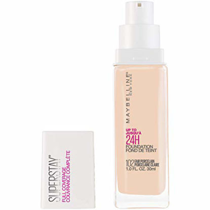 Picture of Maybelline Super Stay Full Coverage Liquid Foundation Makeup, Fair Porcelain, 1 Fl Oz