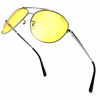 Picture of Duco Men's Night-vision Glasses Driving Glasses Polarized Anti-glare 3025y (Shine Sliver, yellow)