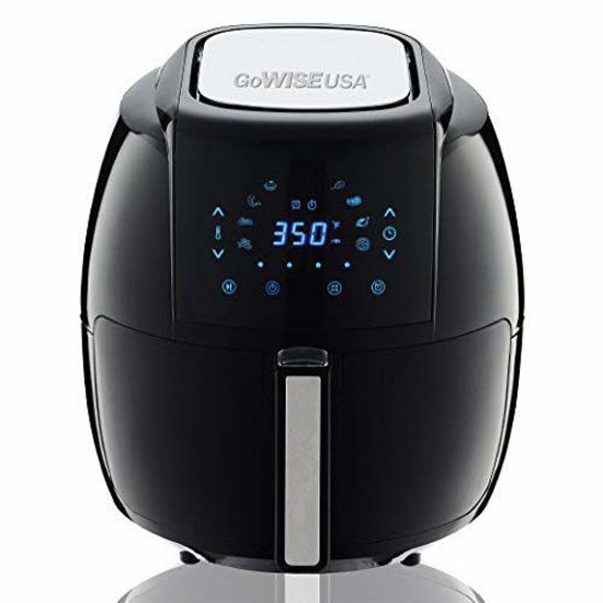 Picture of GoWISE USA 1700-Watt 5.8-QT 8-in-1 Digital Air Fryer with Recipe Book, Black