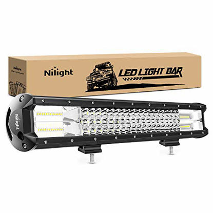 Picture of Nilight - 18004C-A LED Light Bar 20Inch 288w Triple Row Flood Spot Combo 28800LM Led Bar Driving Lights Boat Lights Led Off Road Lights for Trucks, 2 Years Warranty