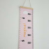 Picture of Miaro Kids Growth Chart, Wood Frame Fabric Canvas Height Measurement Ruler from Baby to Adult for Child's Room Decoration 7.9 x 79in (7.9 x 79in, Pink - Cloud)