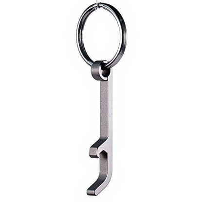 Picture of Xthel Titanium Keychain Beer Bottle Opener with Stainless Steel Key RingsXKBO-901