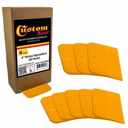 Picture of Custom Shop - 4 Inch Body Filler Spreaders for Automotive Body Fillers, Putties and Glazes - Easy, Precise, and Reusable Application - 50 Pack