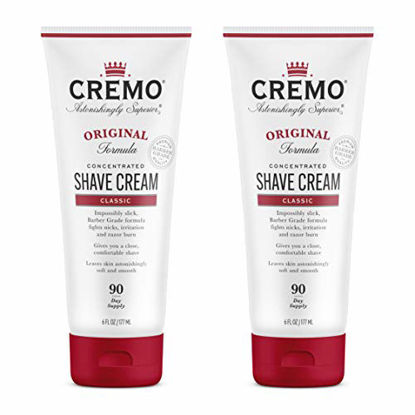 Picture of Cremo Barber Grade Original Shave Cream, Astonishingly Superior Ultra-Slick Shaving Cream Fights Nicks, Cuts and Razor Burn, 6 Oz (2-Pack)
