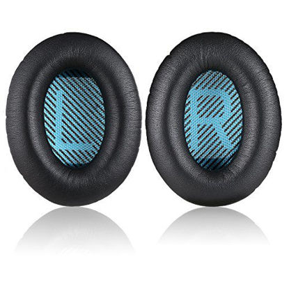 Picture of JECOBB Replacement Ear Pads Kit Ear Cushions for Bose QuietComfort 2, Quiet Comfort 15, QuietComfort 25, QC 35, Ae2, Ae2i, Ae2w, Sound True, Sound Link (Around-Ear Only) Headphones (Black)