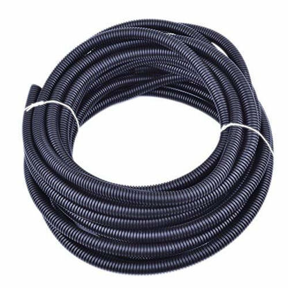 Picture of 30 ft Dog Cat Cord Protector Cable Protect Electric Wires Covers Long Split Wire Loom Tubing Prevent Chewing for Dog Cat Puppy Pet Rabbit (Ordinary Cord)