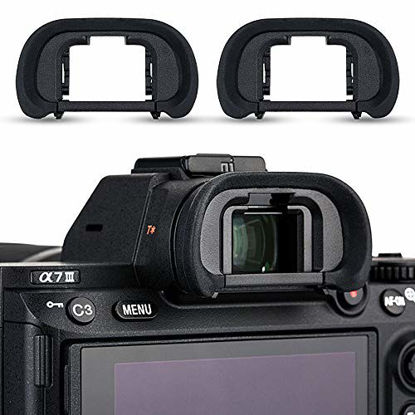 Picture of 2 Pack Camera Eyecup Eye Cup Eyepiece Spare Replacement for Sony A9II A7RIV A7RIII A7III A7RII A7SII A7II A7R A7S A7 A9 A99II A58, Replaces Sony FDA-EP18 FDA-EP16 FDA-EP15