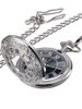 Picture of Mudder Vintage Roman Numerals Scale Quartz Pocket Watch with Chain (Silver)