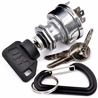 Picture of HD Switch Starter Ignition Switch Replaces John Deere Gator 4x2 6x4 SR95 Military TH 6x4 CS CX TS TX XUV620i XUV625i XUV825i XUV850D w/ 3 Keys & Free Carabiner