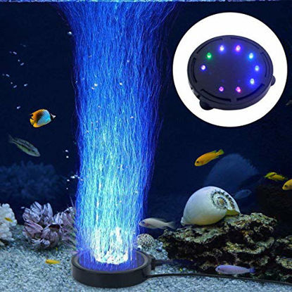 Picture of Aquarium Bubble Light Aquarium Air Stone LED Light Air Pump Bubble Stone Lamp