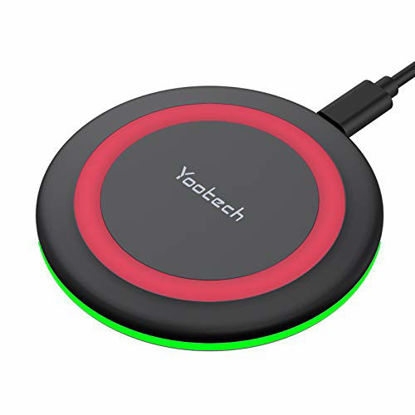 Picture of Yootech Wireless Charger,Qi-Certified 10W Max Fast Wireless Charging Pad Compatible with iPhone 11/11 Pro/11 Pro Max/XS MAX/XR/XS/X/8, Samsung Galaxy Note 10/S10/S9/S8,New AirPods Pro(No AC Adapter)