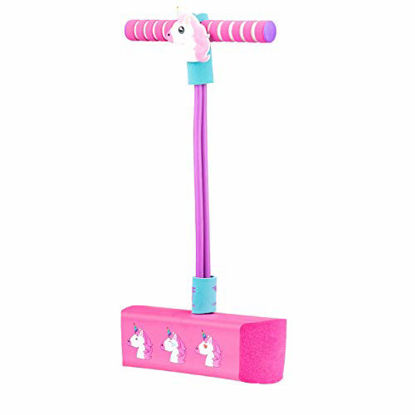 Picture of Flybar My First Foam Pogo Jumper for Kids Fun and Safe Pogo Stick for Toddlers, Durable Foam and Bungee Jumper for Ages 3 and up, Supports up to 250lbs (Unicorn)