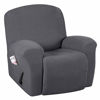 Picture of H.VERSAILTEX Super Stretch Couch Covers Recliner Covers Recliner Chair Covers Form Fitted Standard / Oversized Power Lift Reclining Slipcovers, Feature Soft Thick Jacquard, Grey, 1 Pack