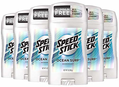 Picture of Speed Stick Underarm Deodorant for Men, Aluminum Free, Ocean Surf - 3 Ounce (6 Pack)