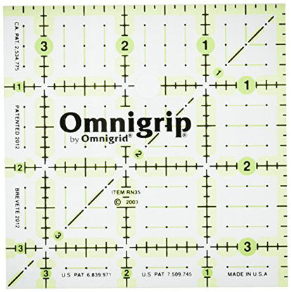 Picture of Omnigrid Omnigrip Neon 3-1/2-Inch Non-Slip Ruler, Square