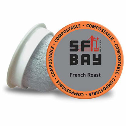 Picture of SF Bay Coffee OneCUP French Roast/Dark Roast 80 Ct Compostable Coffee Pods, K Cup Compatible Including Keurig 2.0 (Packaging May Vary)