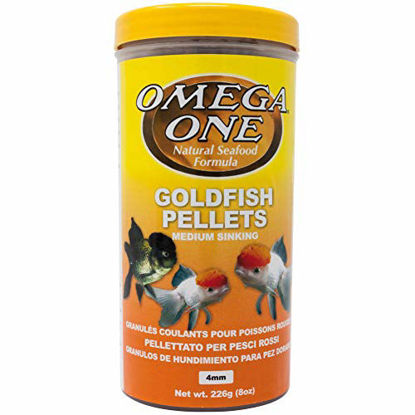 Picture of Omega One Goldfish Pellets, Sinking, 4mm Medium Pellets, 8 oz